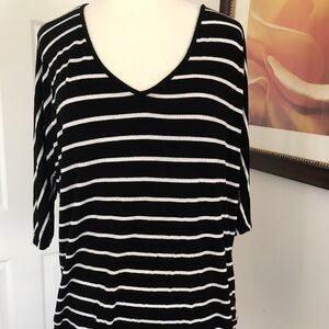3/4 Sleeve Striped Top